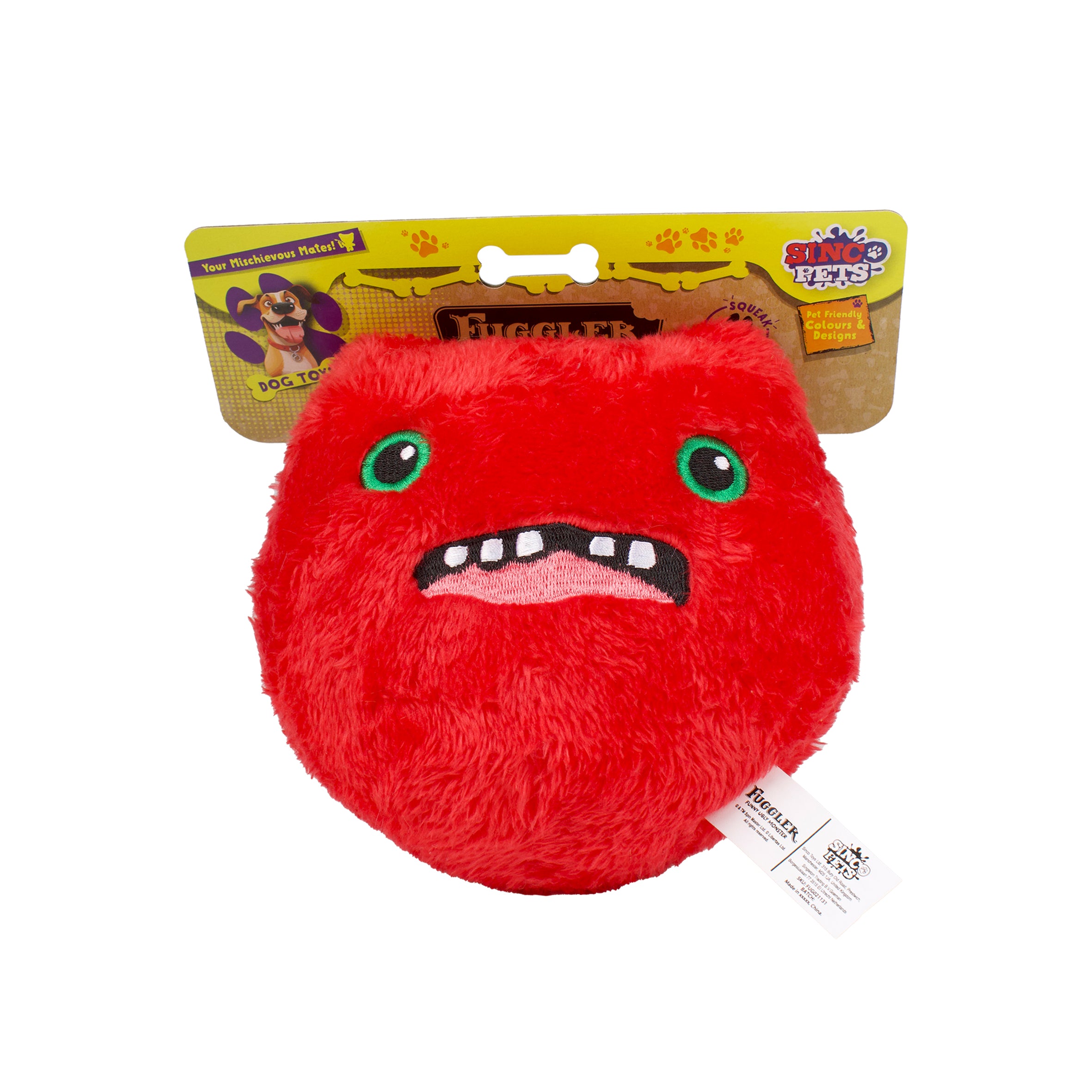Fuggler Squeaky Ball Dog Toy
