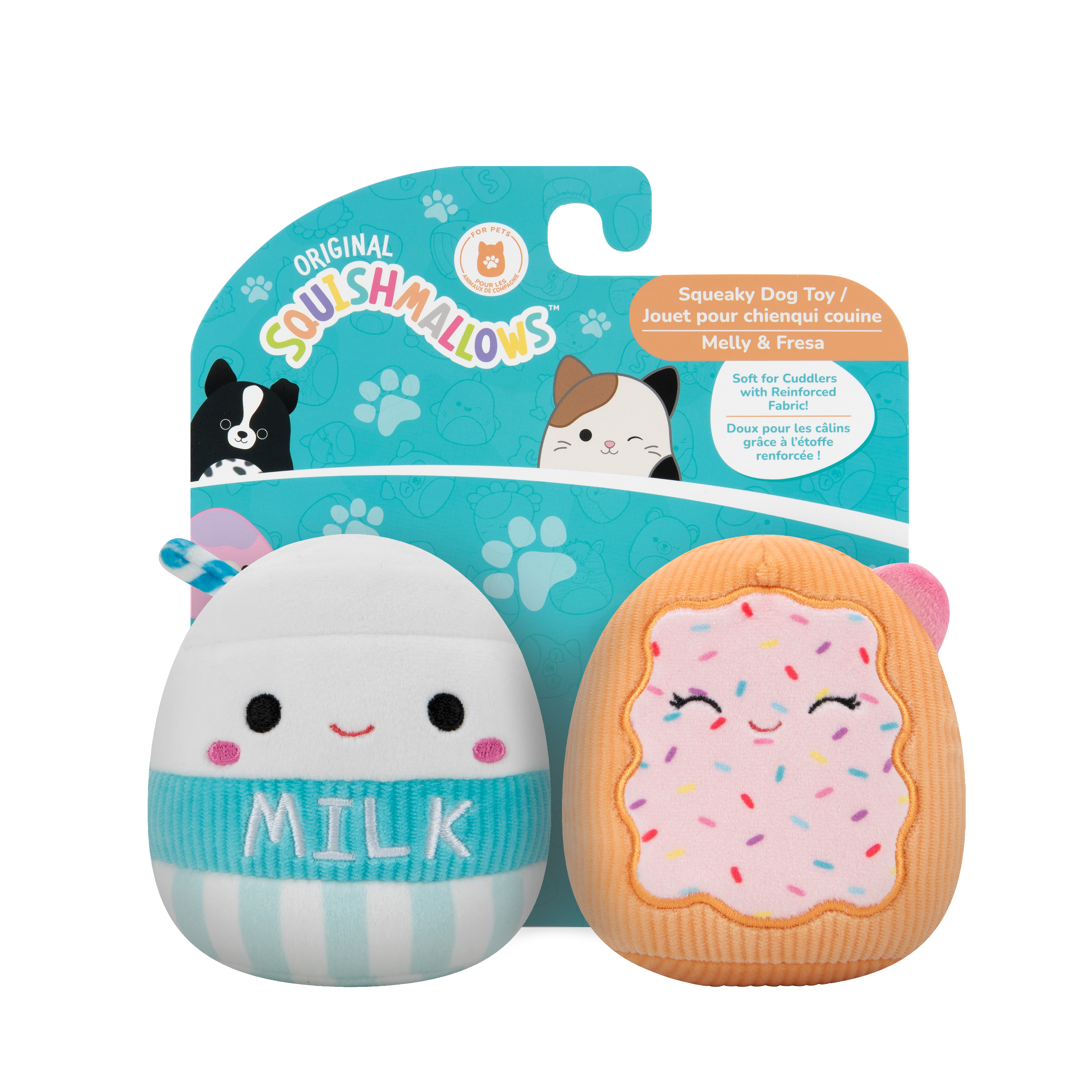 Squishmallow Breakfast Melly & Fresa Dog Toys